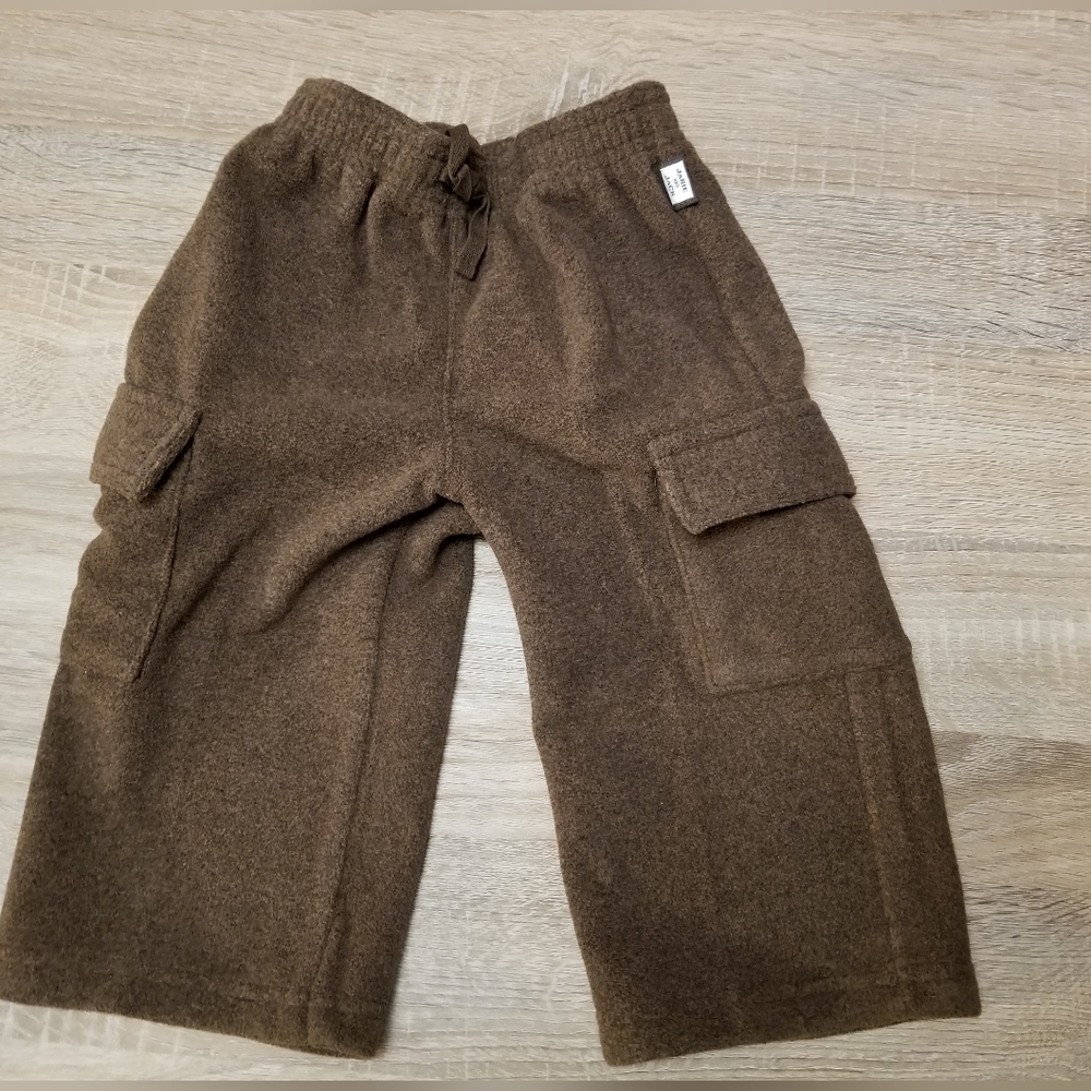 2006 nwt Janie and Jack 2006 brown  SUPER-SOFT warm fleece pants 12-18 months - Picture 3 of 5